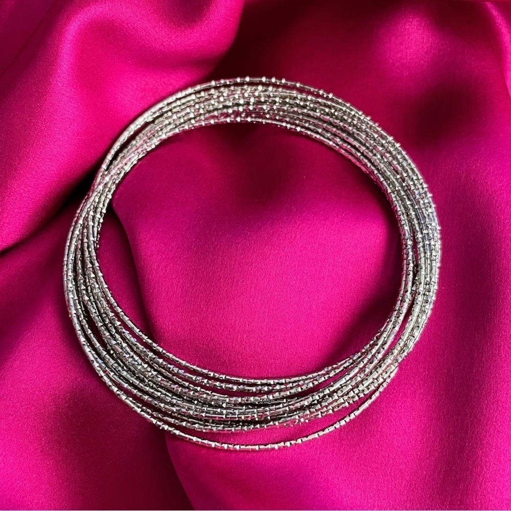 Lane Bryant Silver Intertwined Bangle Set
